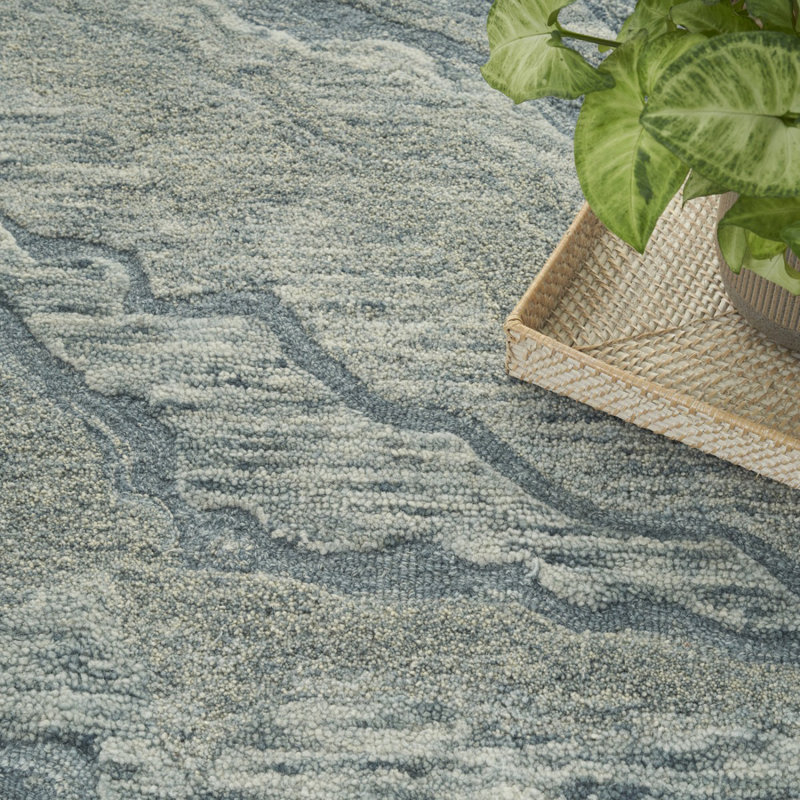Anthonia Abstract Wool Hand Woven Area Rug, Rectangle 236 x 297 cm