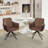 360° Swivel Home Office Desk Chairs Set of 2, Upholstered Dining and Bedroom Chairs with Metal Base, Comfortable and Stylish for Various Rooms