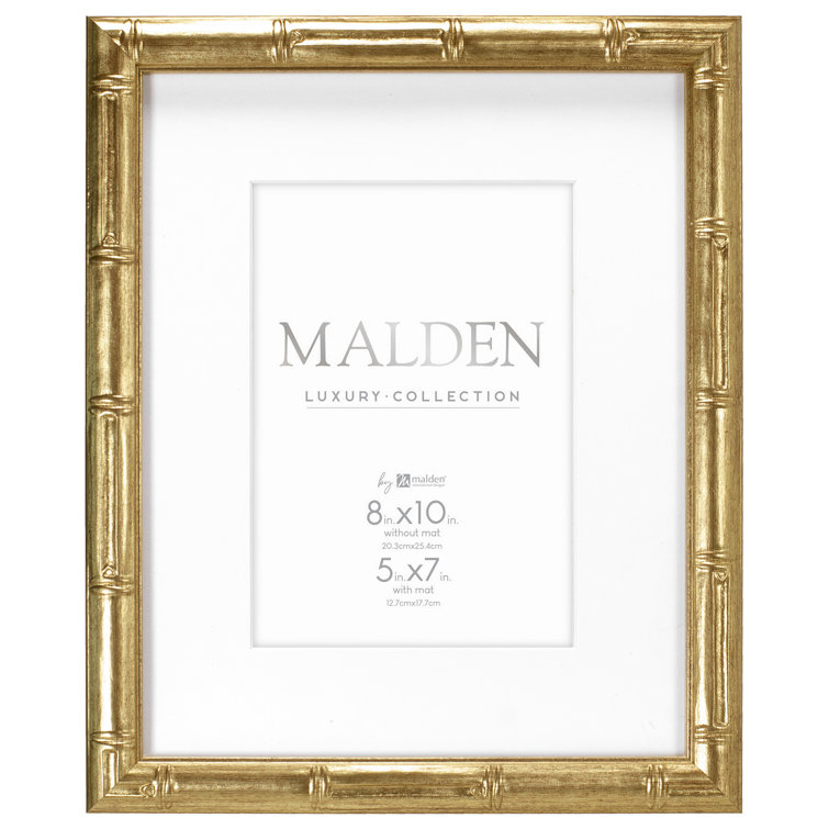 Malden Gold Floating Glass Tabletop Picture Frame 6x8/4x6