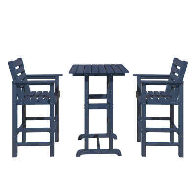 Ensemble de bar pour l'extérieur surdimensionné en PEHD pour 2 personnes