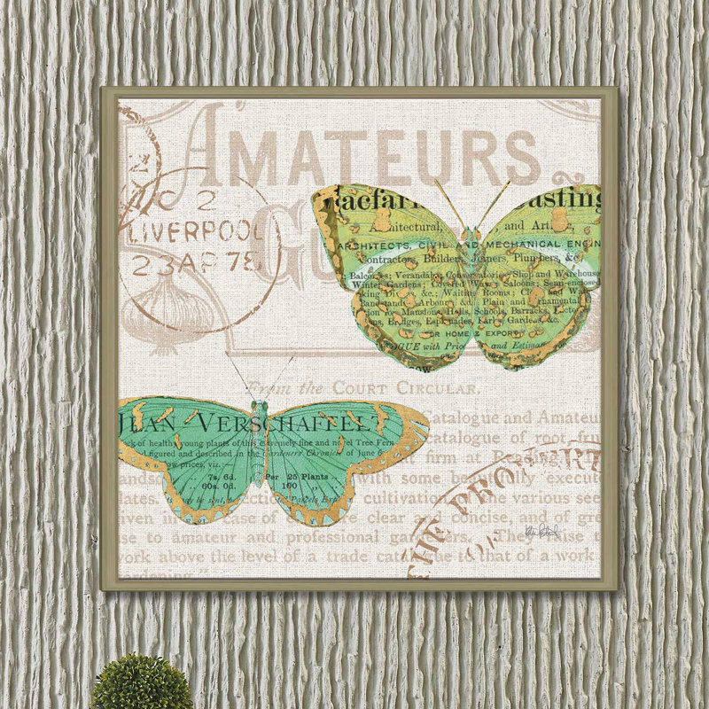 «Bookshelf Botanical IX», impression, H 21,5 po x l 21,5 po x P 2 po, Cadre flottant champagne
