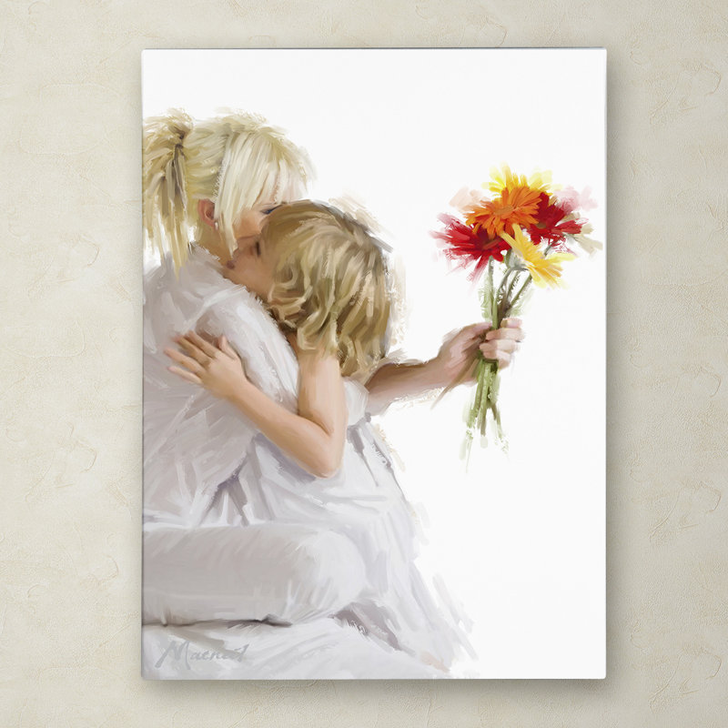 Mother and Daughter Gallery-Wrapped Canvas Art, 24x32-Inch