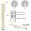 6 Pack Ivory Flameless Taper Candles, 9.5 - inch, Battery: Operated, with Remote Control-731965995
