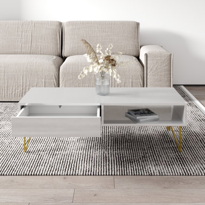 51.2" Coffee Table with High Gloss Finish