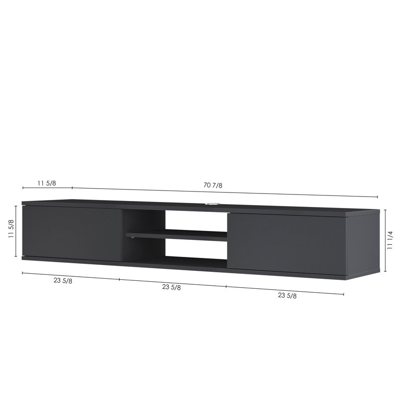 Bonacci TV Stand for TVs up to 78", Anthracite Gray