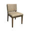Fauteuil à dossier souple en cuir latte de 2 - brun, design moderne, bois massif +, 23,05 po Profondeur, l 19,76 po, cuir H 32,32 po, largeur, P