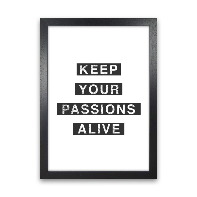 Passions - Print, 64cm H x 46cm W x 3cm D, Black Framed