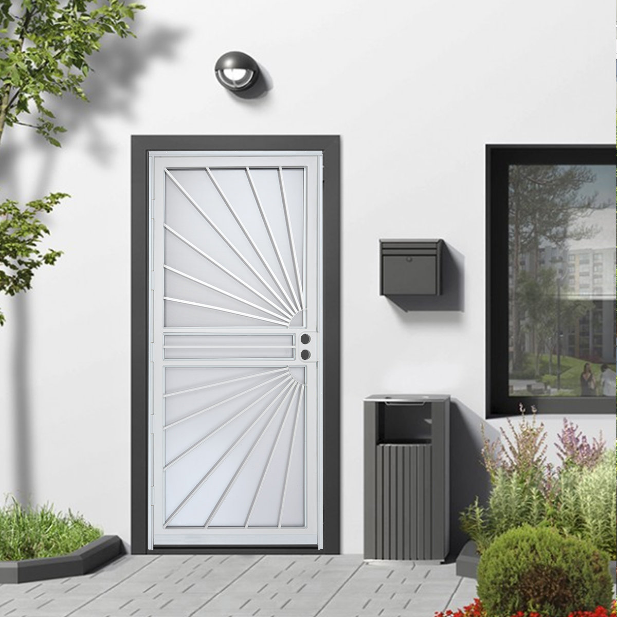 Grisham 36 x 80 Inches Grisham Security Storm Door | Wayfair