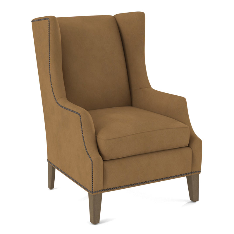 Wingback Chair, Salvador Butter, Weathered Gray