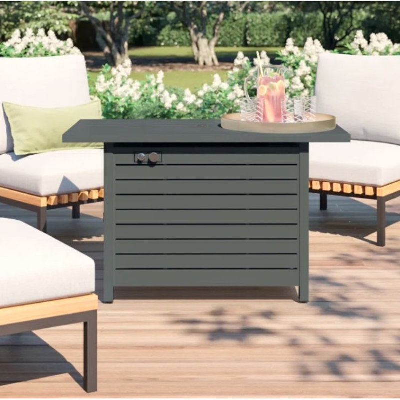 Table de foyer d'extérieur avec couvercle 25 H x 42 W