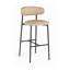 Tabouret de bar rembourré en cuir Lupita-840074823-840074840