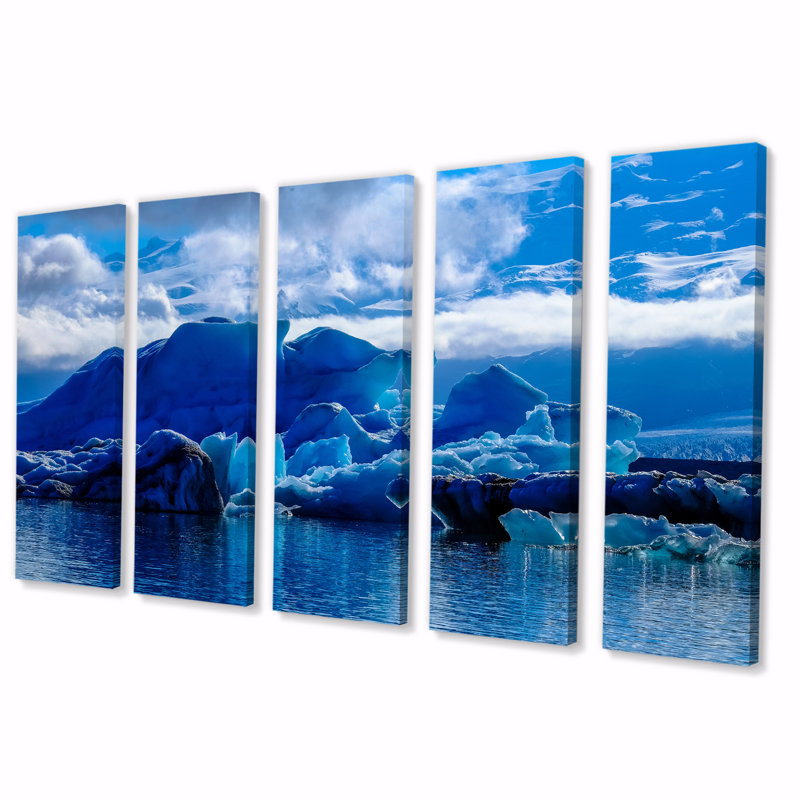 Reproduction d'art sur toile Icy Alaskan Wilderness III - paysages - 5 panneaux égaux