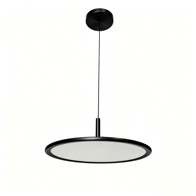 Suspension DEL à 1 lumière avec variateur à 3 températures de couleur et variateur TRIAC, Black