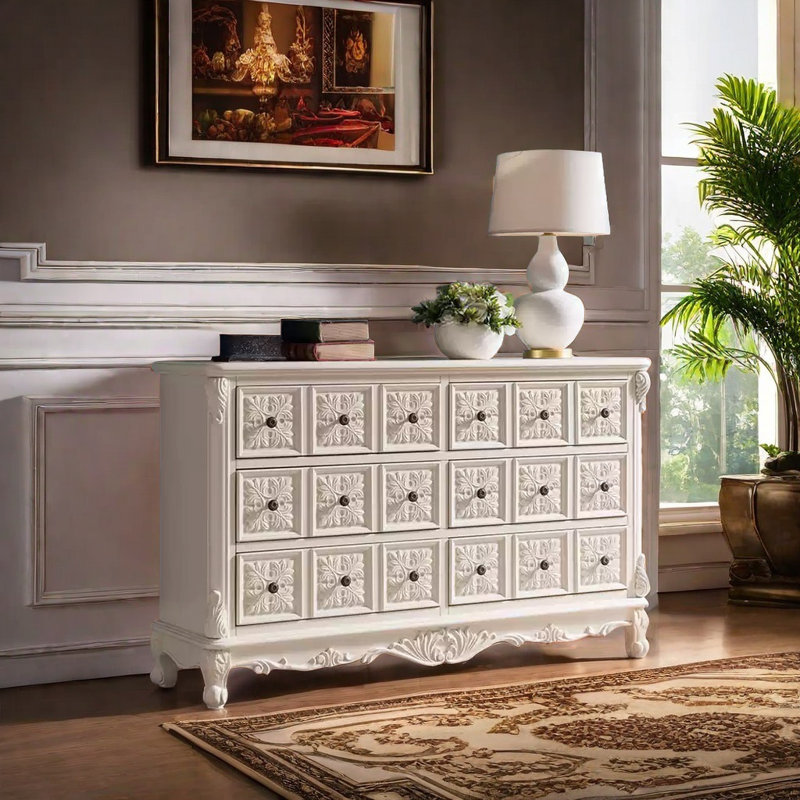 Commode d'appoint de style rétro américain, Blanc