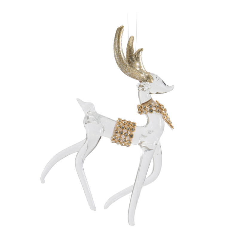 Ensemble d'ornement cerf (ensemble de 6), Doré