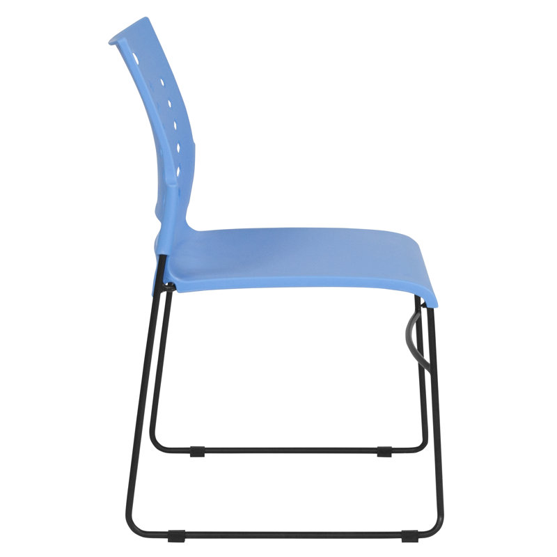 Blue Sled Base Ergonomic Stack Chair with Air-Vent Back, 5-Pack