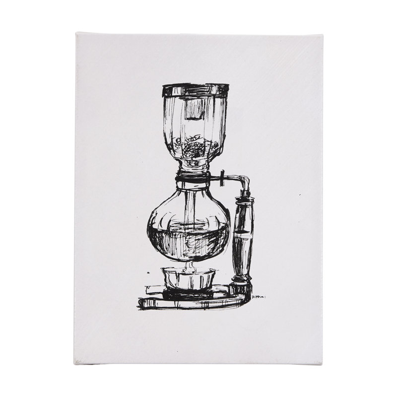 Toile texturée embellie à la main Siphon, H 20 po x l 15 po x P 1,5 po