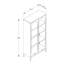 Grande armoire d'appoint à 2 portes avec verre cannelé Luna