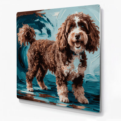 «Dogs Barbet», art mural en métal noir