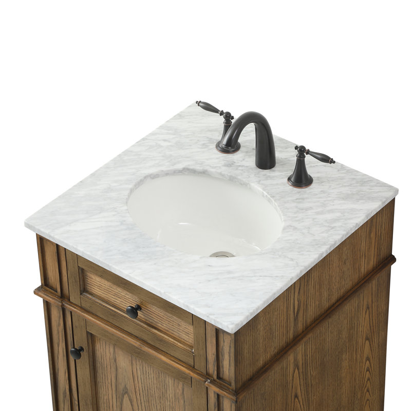 Ensemble de meuble-lavabo simple 21 po Rivers, Brun foncé