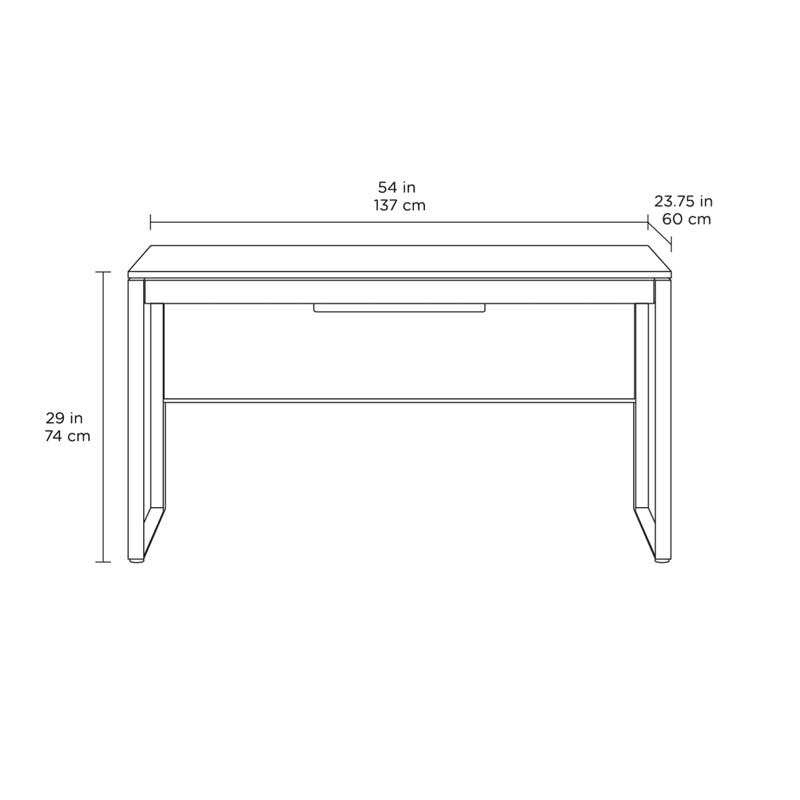 Linea™ Writing Desk, Charcoal Stained Ash