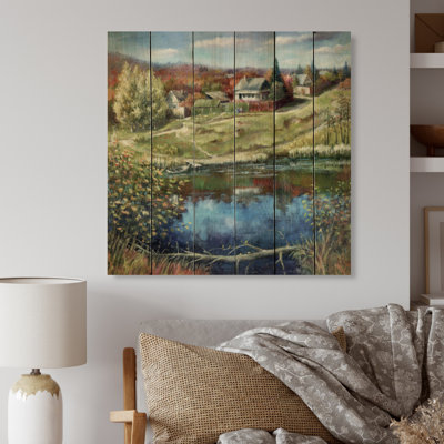 " Rural Village In Autumn Landscape "