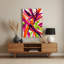 Abstrait aquarelle 19, art mural en métal rouge-1220005716