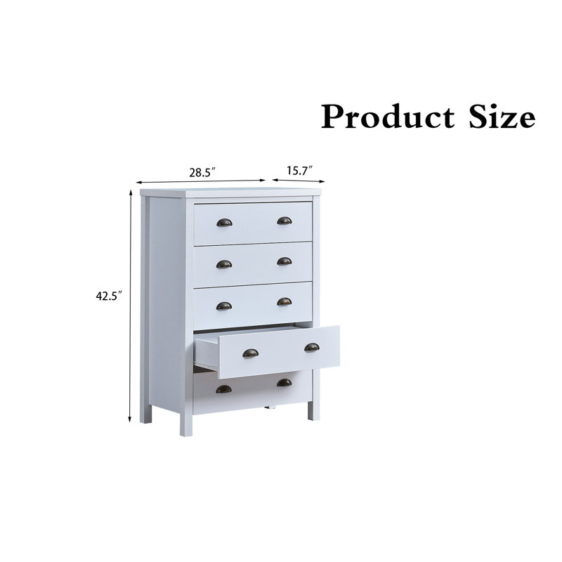Johnique 5 Drawer Chest With Interlock