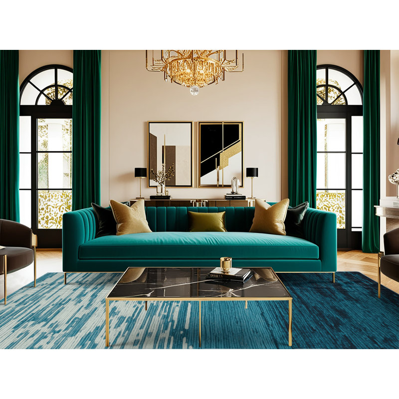  Tapis bord de mer lavable dégradé, Tapis de couloir 2 pi x 4 pi