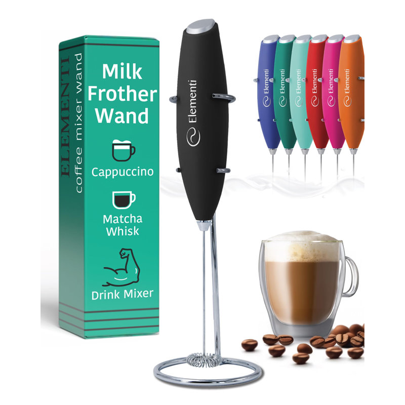 Matcha Whisk & Frother Set Electric Mixer For Powder Easy Latte Kit Black, Black