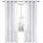 2 Panels White Sheer Curtains for Living Room Linen Look Voile Drapes Grommet Window Curtain Panel-558426170