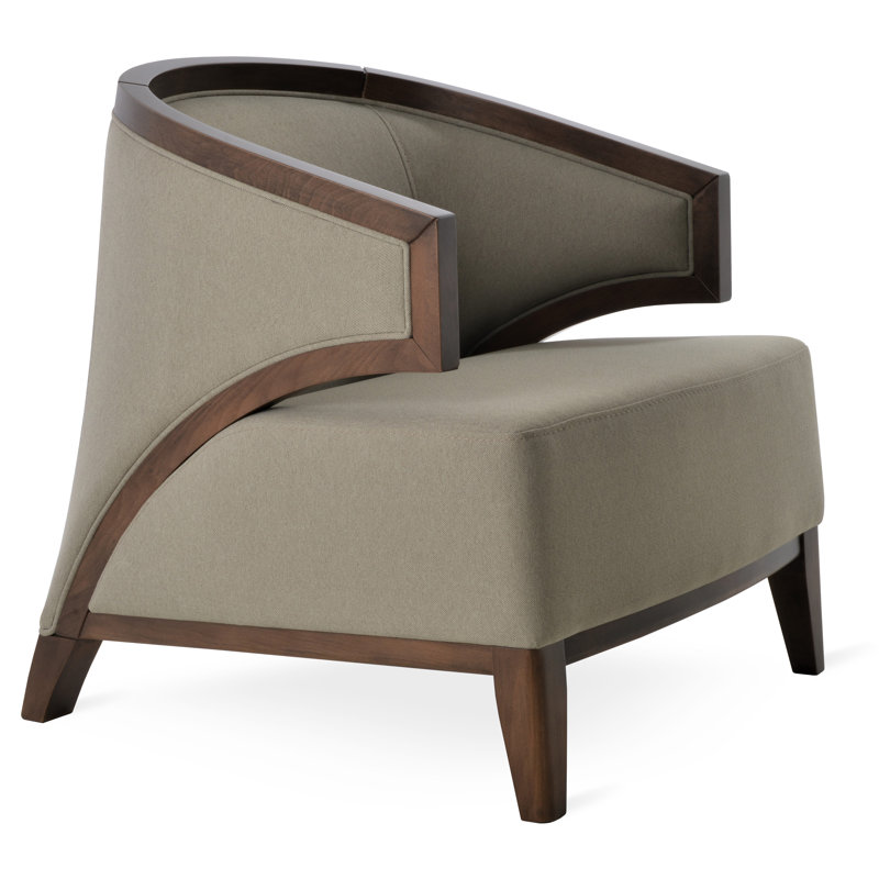 Mostar Armchair in Wool, Beige Wool