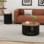 TABLE DE CAFÉ ACACIA EN BOIS MASSIF, DE COULEUR NATURELLE ET NOIRE