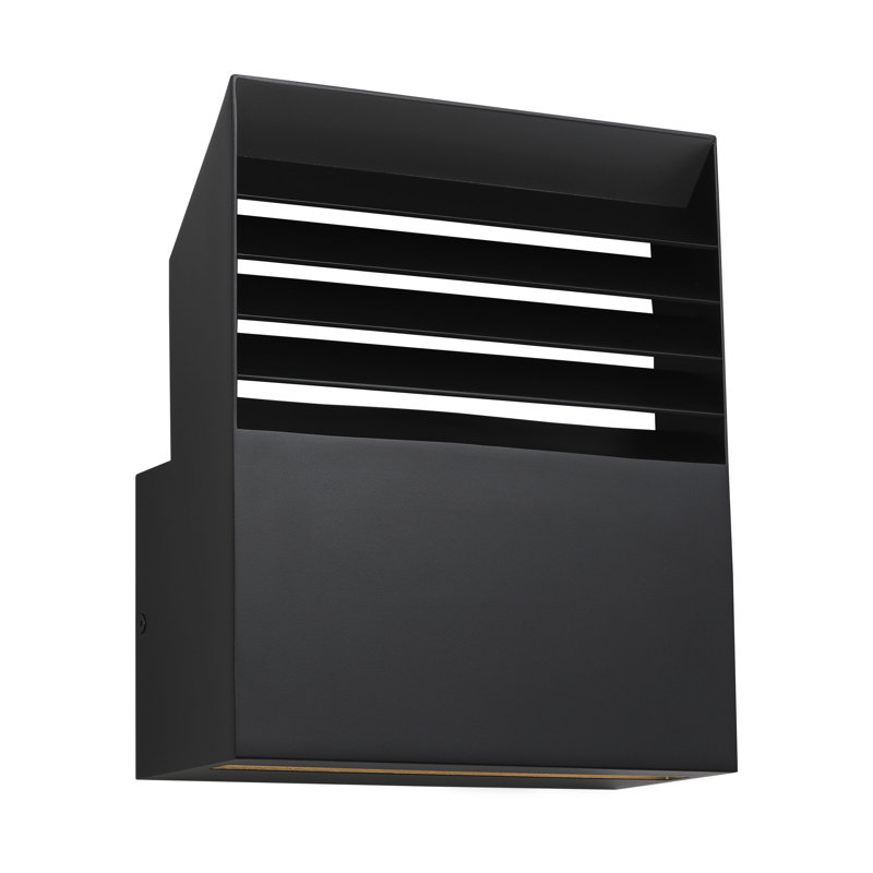 Lamel LED Outdoor Wall Lantern, 10.8" H x 4" W x 9" D