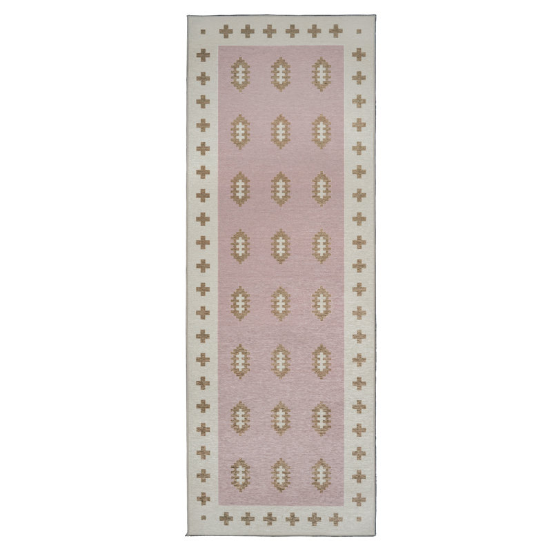 Tapis rose / jaune 2 pi 6 po x 7 pi  Southwestern