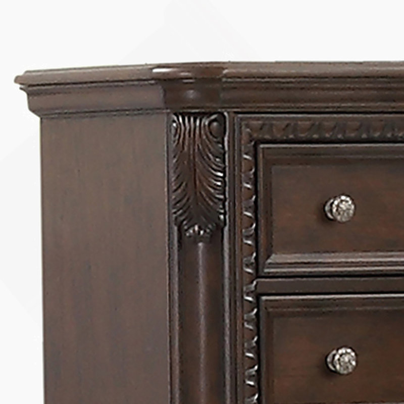 Commode 5 tiroirs en acajou traditionnel