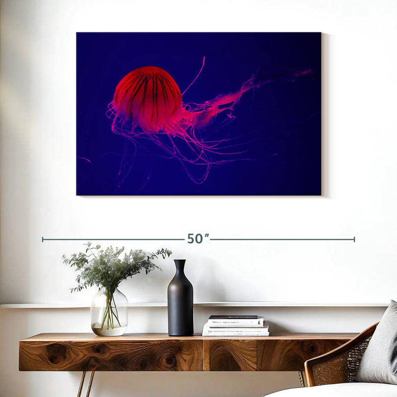 Crowle Red Medusa Jellyfish, 26" H x 39" W