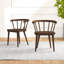 Chaise d'appoint en bois massif brun Adorn