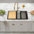 Nantucket Sinks 30 Inch  Dualmount Granite Composite Prep-Station with Side Set Drain-116929464