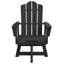 Chaise Adirondack pivotante en plastique noir PEHD-132055737