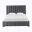 Grand lit gris foncé