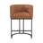 26.4" H Counter Height Bar Stools, Modern Barrel Counter Stools With Backrest And Arms,   Metal Legs, Upholstered Accent Barstools For Kitchen Island-245499120-235964615