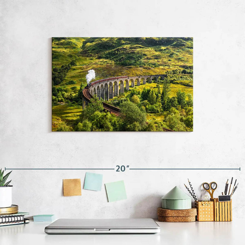 Lilie Glenfinnan, chemin de fer du viaduc, H 8 po x l 12 po