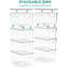 Contenants transparents avec couvercles pour organiser les fournitures de nettoyage, bacs de rangement en plastique (paquet de 4)