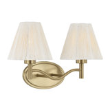 Rosa 2-Light Bathroom Vanity Light in Noble Brass by Breegan Jane