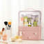Froppi Multi-Purpose Makeup Organiser Pink Plastic Storage Box with 3 Drawers L26.5 W18.2 H34.7 cm