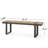 Outdoor Dining Bench, Gray + Natural