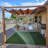 PURPLE LEAF 10' x 10' Outdoor Retractable Pergola with Sun Shade Canopy Patio Metal Shelter for Garden Porch Beach Pavilion Natural Wood Grain Frame Gazebo Modern Yard Grill Pergola Khaki-80695628