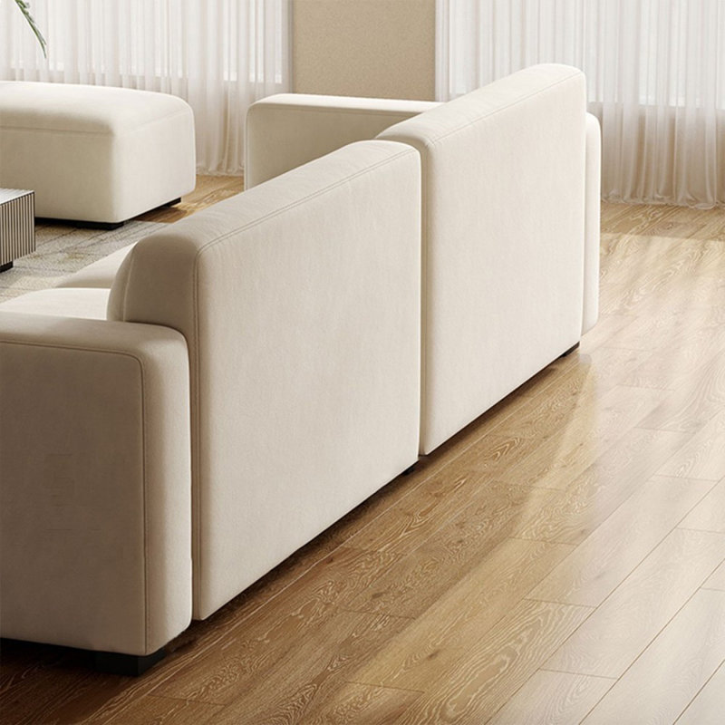 Coussin modulaire beige en polyester, 4, 29,92 po H x 110,24 po l x 37,4 po P