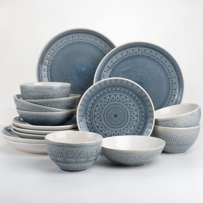 Service de table 16 pièces Fez, Gris